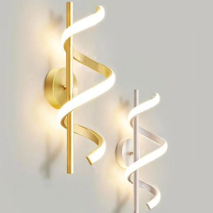 Elegant LED Wall Light in Scandinavian Design for Bedroom & Living Room - Available in Black, White, or Gold