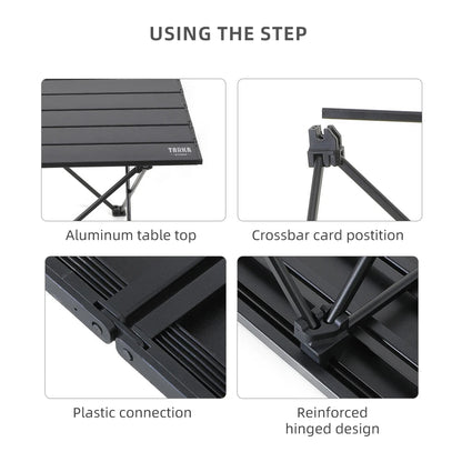 Portable Folding Table for Outdoor Use | Aluminum Camping Table | Collapsible for BBQ, Picnic & Party
