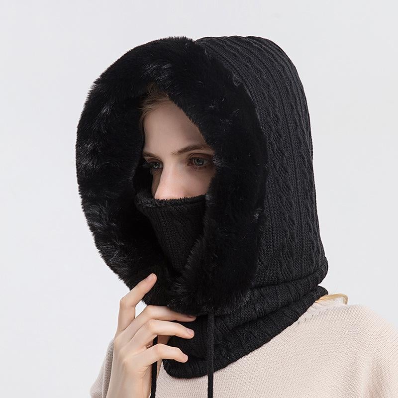 Women's Versatile 3-in-1 Winter Beanie with Face Shield