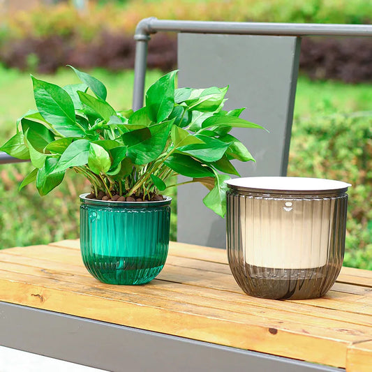 Clear Hanging Planter with Self-Watering System | Hydroponic Compatible | UV Resistant | 11.5–21 cm