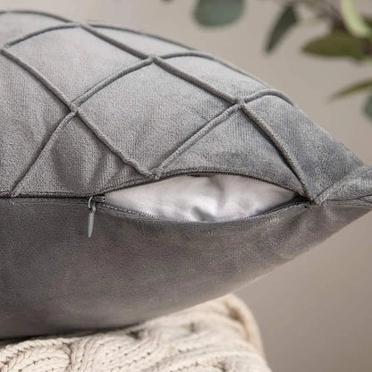 Plaid Velvet Cushion Cover in Scandinavian Design | 30x50 cm, 45x45 cm, 50x50 cm