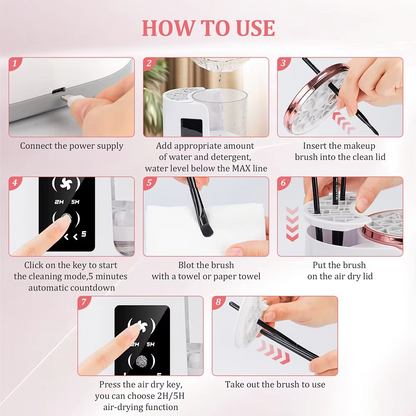 Quick Clean Makeup Brush Dryer and Cleaner