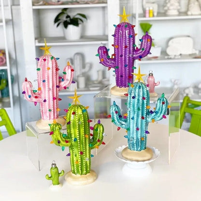 Vintage Luminous Cactus for Christmas Decor