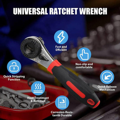 Versatile Adjustable Wrench 6–22 mm | 60-Tooth Mechanism for Tight Spaces