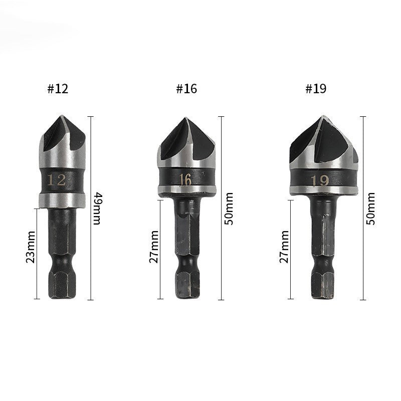 Precision Countersink Drill Bit Set for Smooth Finishes