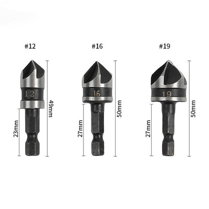 Precision Countersink Drill Bit Set for Smooth Finishes