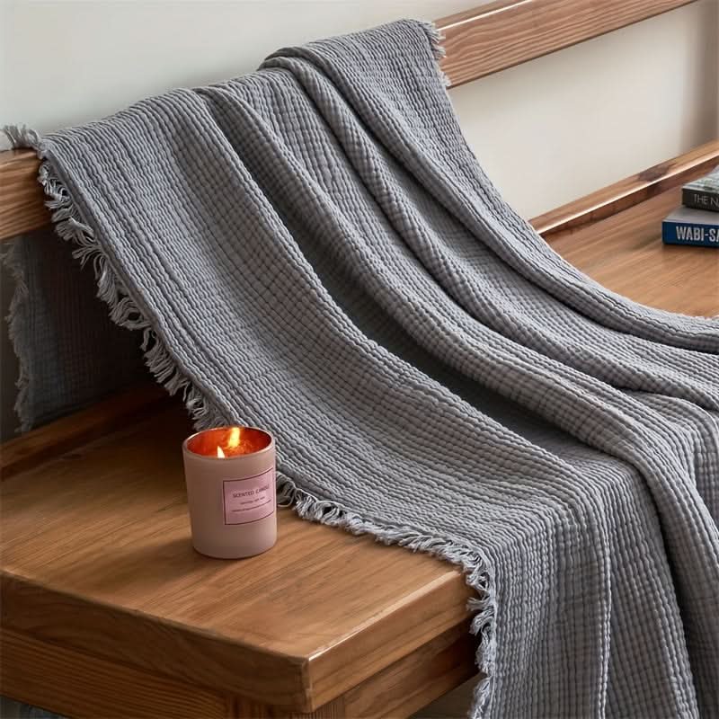 Chic Fringe Throw Blanket for Sophisticated Home Comfort