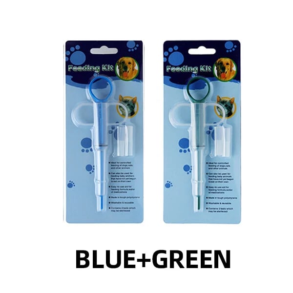 Pet Medication Dispenser with Soft Silicone Tip | Dual Nozzles for Pills & Liquids | Effortless Dosing