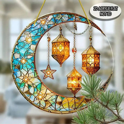 Decorative Moon Catcher for Windows – Vibrant Sun Catcher Ornament