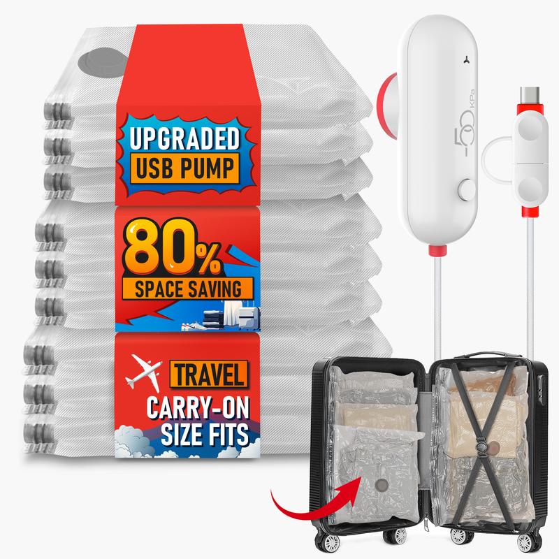 Instantly Create More Space by Compressing Your Clothing