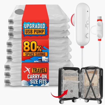 Instantly Create More Space by Compressing Your Clothing