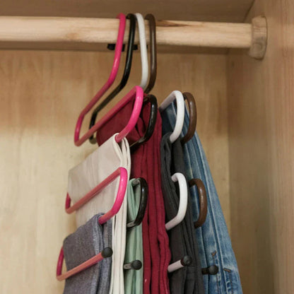 Space-Saving 5-Layer Non-Slip Hangers for Closet Organization