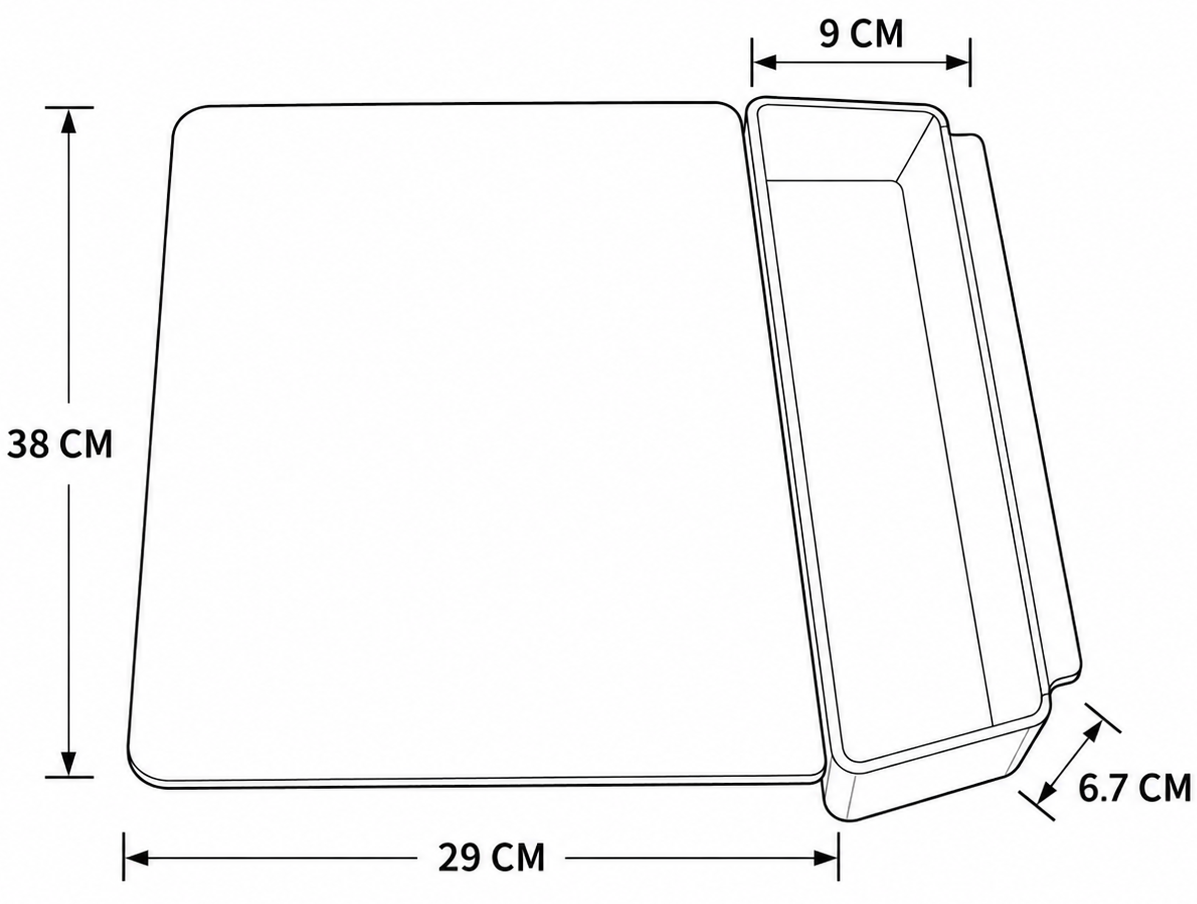 Cutting Board with Tray - 2 in 1 Design for Food Prep