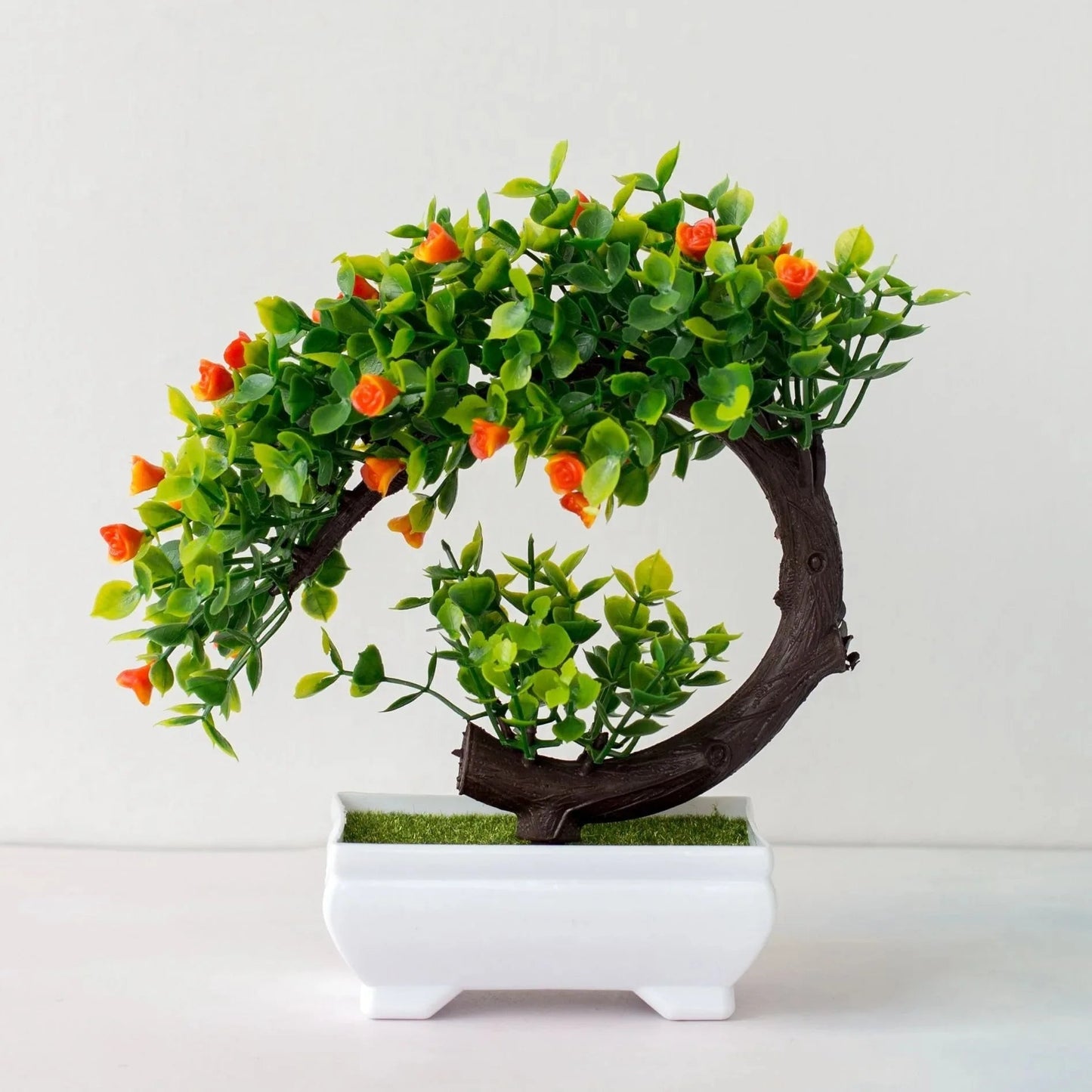 Artificial Bonsai Plant in Pot | Realistic Decoration | 27 x 18 cm | No Maintenance Needed for Table & Shelf