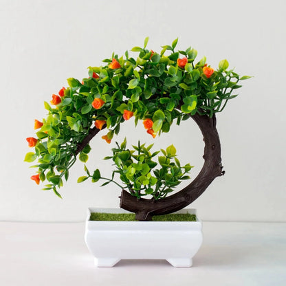 Artificial Bonsai Plant in Pot | Realistic Decoration | 27 x 18 cm | No Maintenance Needed for Table & Shelf