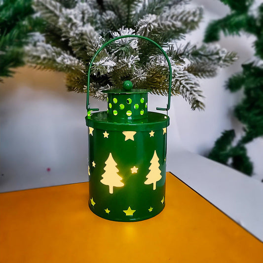Flickering LED Light Christmas Candle – Indoor Decorative Iron Holder