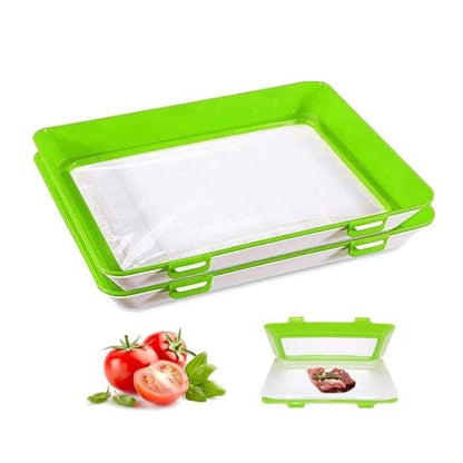 EcoFresh Storage Set with Flexible Airtight Covers | Stackable Containers for Food Prep & Refrigeration | Reusable
