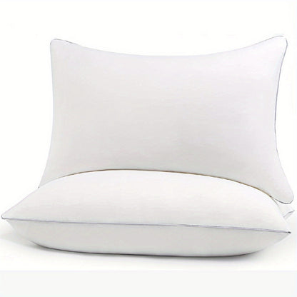 Cooling Bed Pillows for Sleepers – 2-Pack Microfiber Cover for Side, Stomach, Back