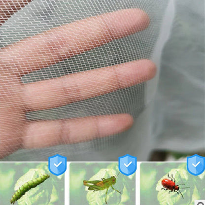White Nylon Fruit Protection Net Bag with Drawstring Closure