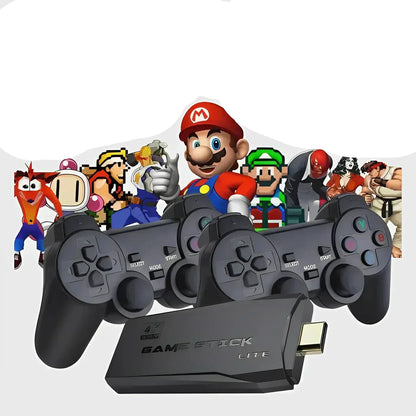64GB Game Console with 2 Controllers - Over 20,000 Games Including Mario and Pokémon