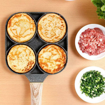 4-Cup Non-Stick Omelette Maker | Easy Cook Pan for Gas & Induction