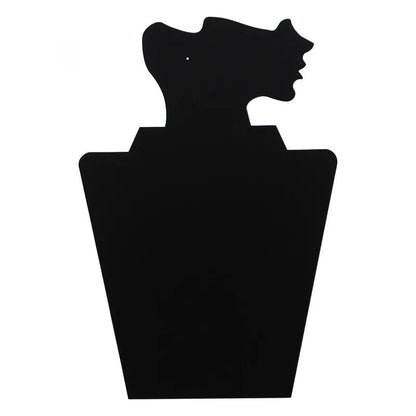 Fabric Jewelry Display Stand - Elegant Bust for Necklaces and Earrings - Black