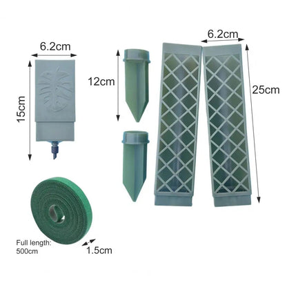 D-Shape Plant Support Grid Set | Semi-Transparent | Self-Watering | Stackable