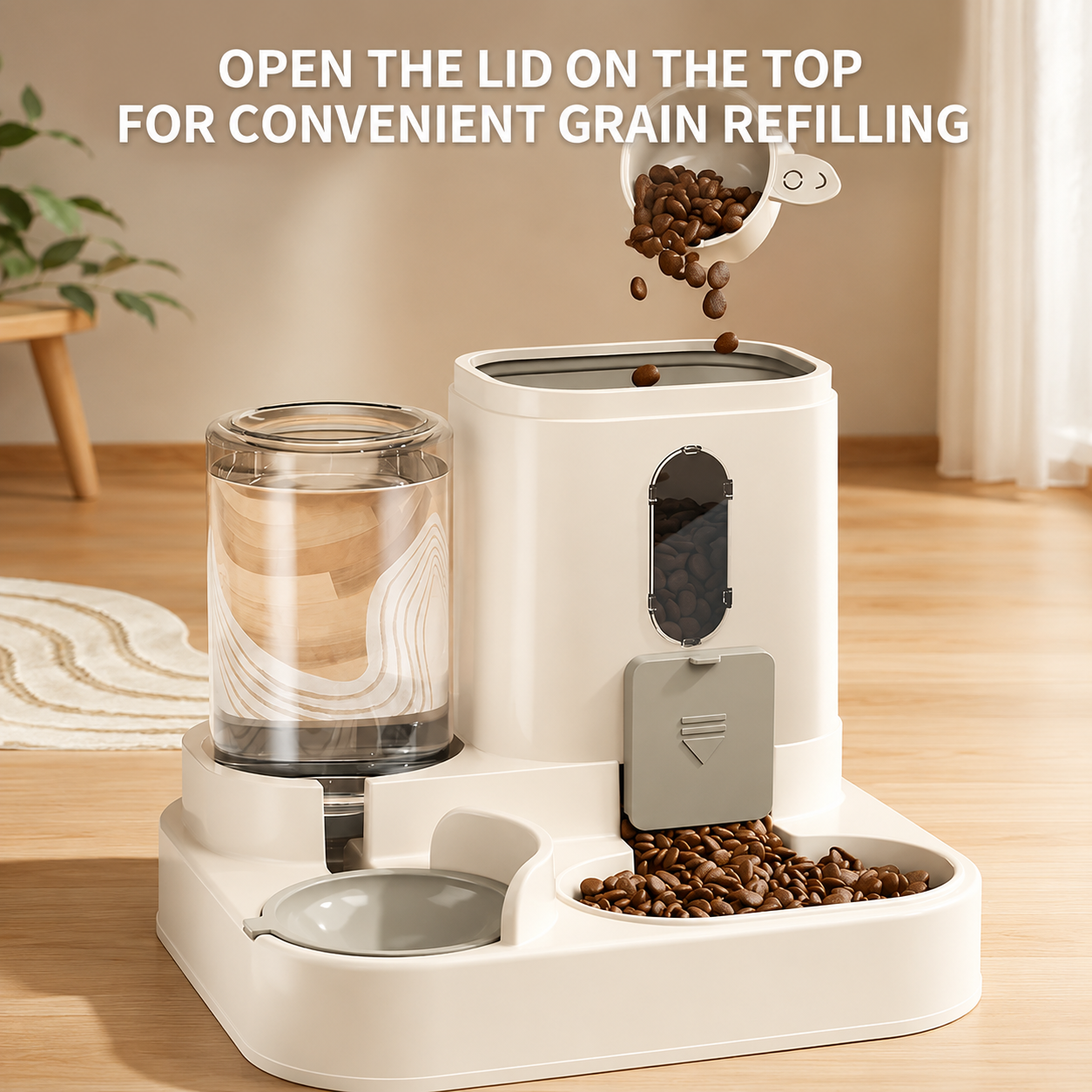 Pet Food and Water Dispenser for Dogs and Cats – Automatic Feeder