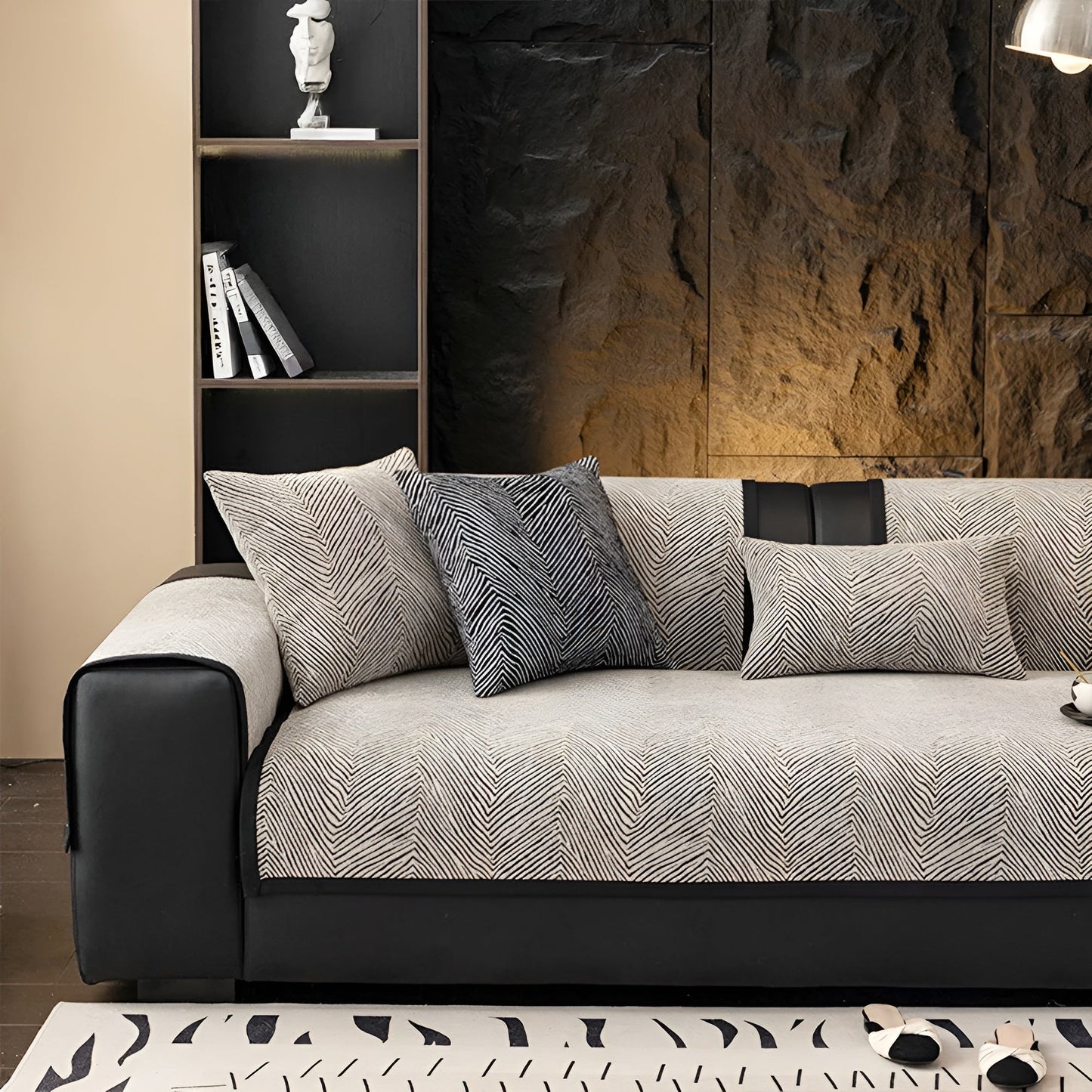 Soft Chenille Sofa Cover – Durable, Easy Care with Tree Pattern