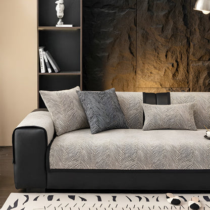 Soft Chenille Sofa Cover – Durable, Easy Care with Tree Pattern