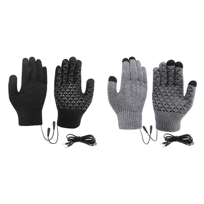 Heated Gloves with USB Rechargeable Feature | Touchscreen Compatible & Non-Slip | Thermal Winter Gloves for Cycling & Outdoor Use