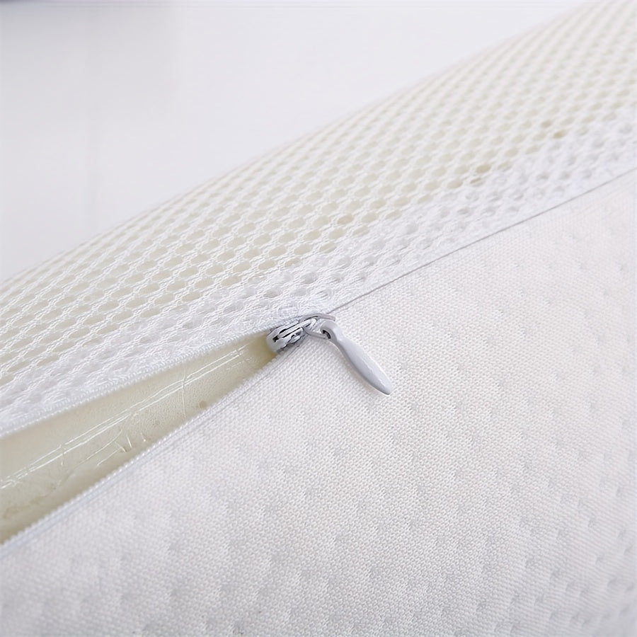 Ergonomic Memory Foam Pillow with Cooling Gel Core and Breathable Mesh - 1pc for Neck and Back Support