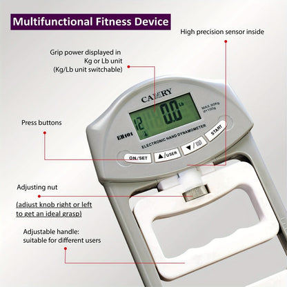 Digital Grip Strength Tester – Grip Meter Device