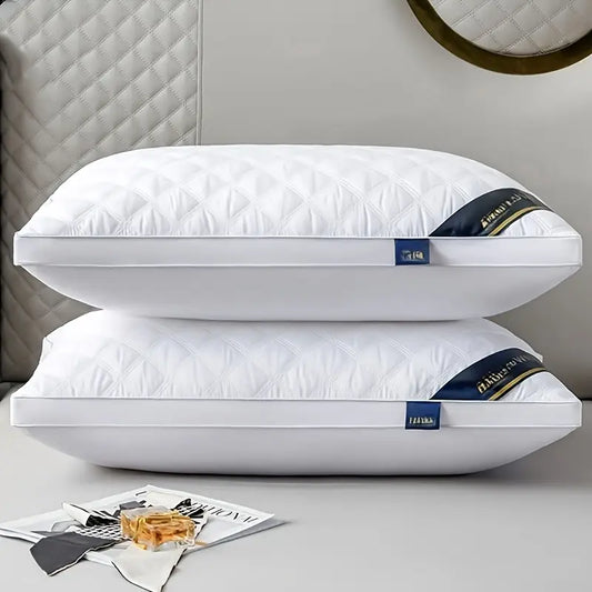 Set of 2 Hypoallergenic 3D Pillows - Soft Cervical Support & Hotel Quality Sleep