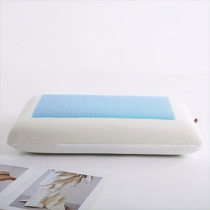Ergonomic Memory Foam Pillow with Cooling Gel Core and Breathable Mesh - 1pc for Neck and Back Support