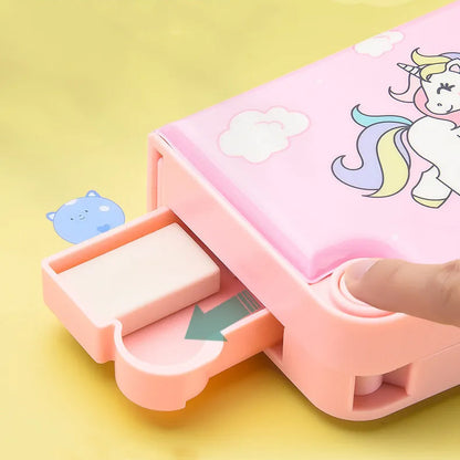 Effortless Pencil Case with Built-in Sharpeners