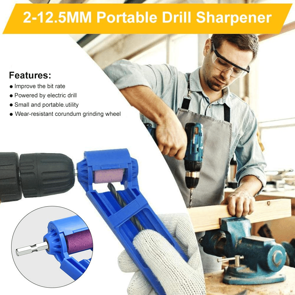 Precision Drill Sharpener for Electric Drills | Compact Tool for Home and Workshop