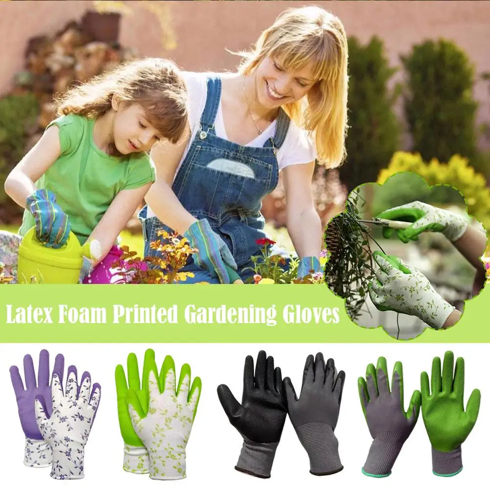 Breathable, Non-Slip Latex Foam Gardening Gloves | One Size