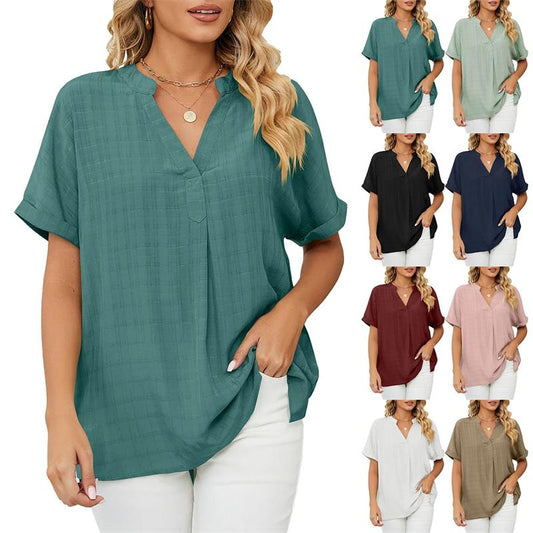 Emmy | Effortless Cotton V-Neck Shirt