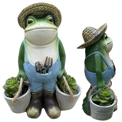 Weatherproof Garden Frog Decor - Add Playful Charm to Your Outdoor Space