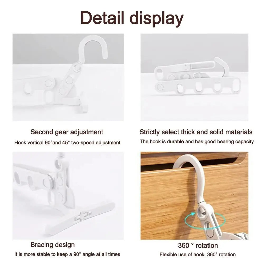 Portable Travel Clothes Hanger | Collapsible 5-Hole Garment Rack for Camping & Hotel Use