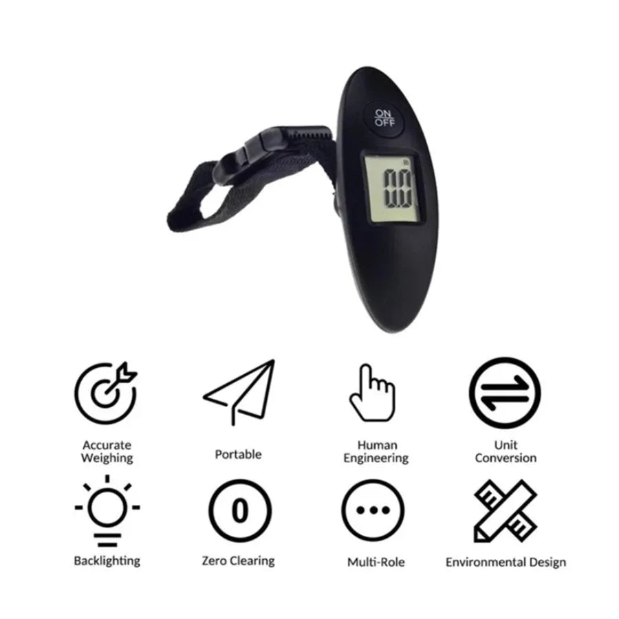 Digital Luggage Scale for Travel | 40 kg / 100 g Capacity | Portable with LCD Display