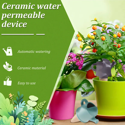 Self-Watering Plant Spikes Set of 4 | Automatic Terracotta Irrigation System