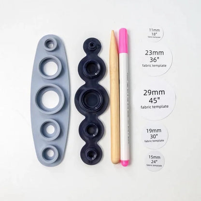 Custom Fabric Button Maker with One-Click Design System