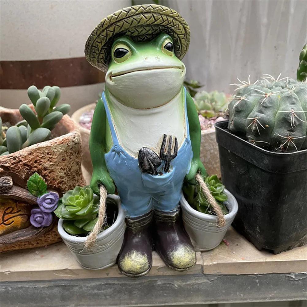 Weatherproof Garden Frog Decor - Add Playful Charm to Your Outdoor Space