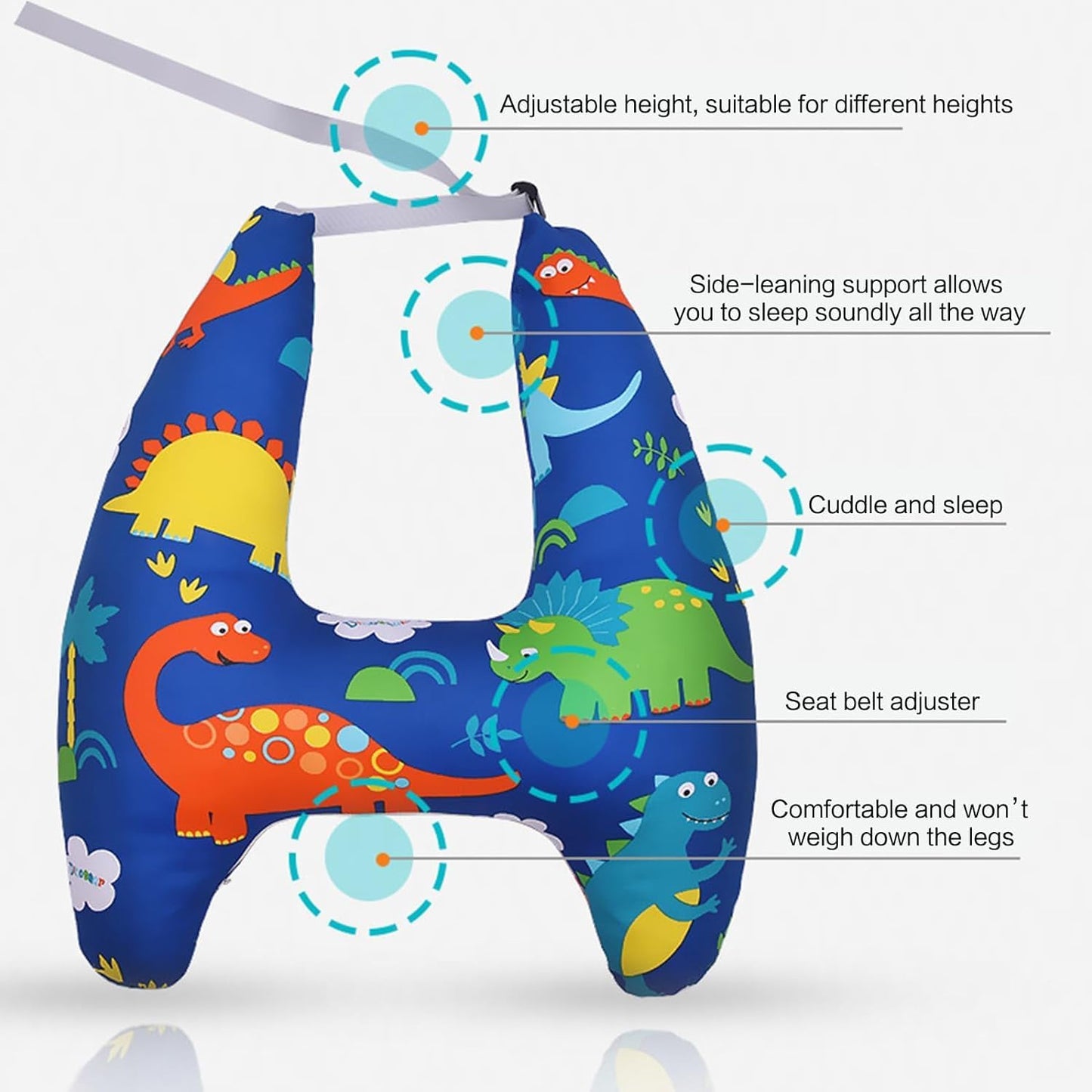 Neck Support for Kids - Comfortable Travel Headrest for Car Rides