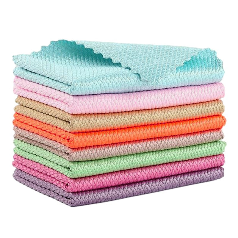 Set of 5 Anti-Grease Kitchen Cleaning Towels - Black