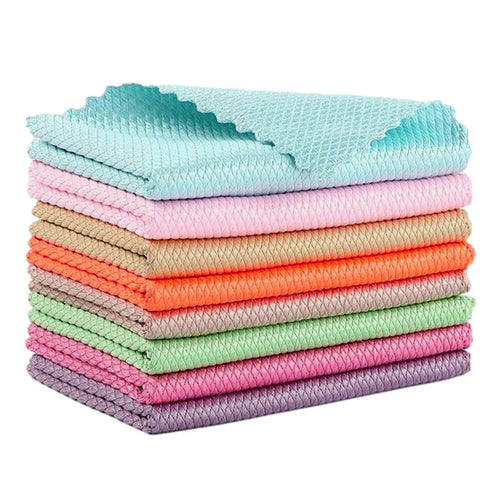 Set of 5 Anti-Grease Kitchen Cleaning Towels - Black