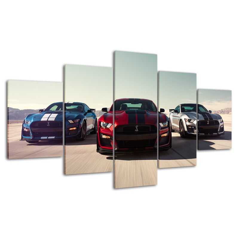 Dynamic Racing Canvas Art Set - 5 Piece Collection