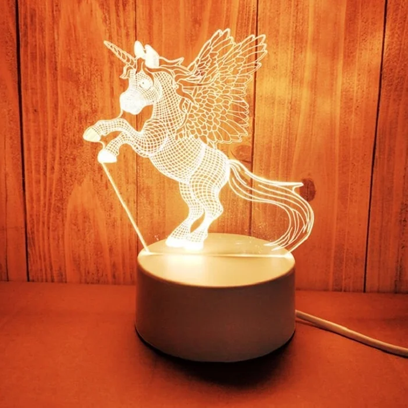 Artistic 3D LED Night Lamp with USB Power